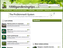 Tablet Screenshot of 1000gardeningtips.com